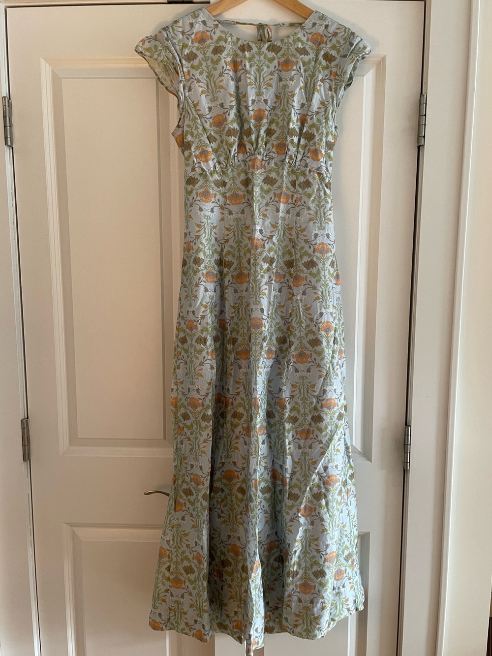 Hansen & Gretel Floral Cap-Sleeve Backless Midi Dress - XL